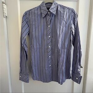 ⭐Ralph Lauren Black Label Blue Striped Button Down Shirt